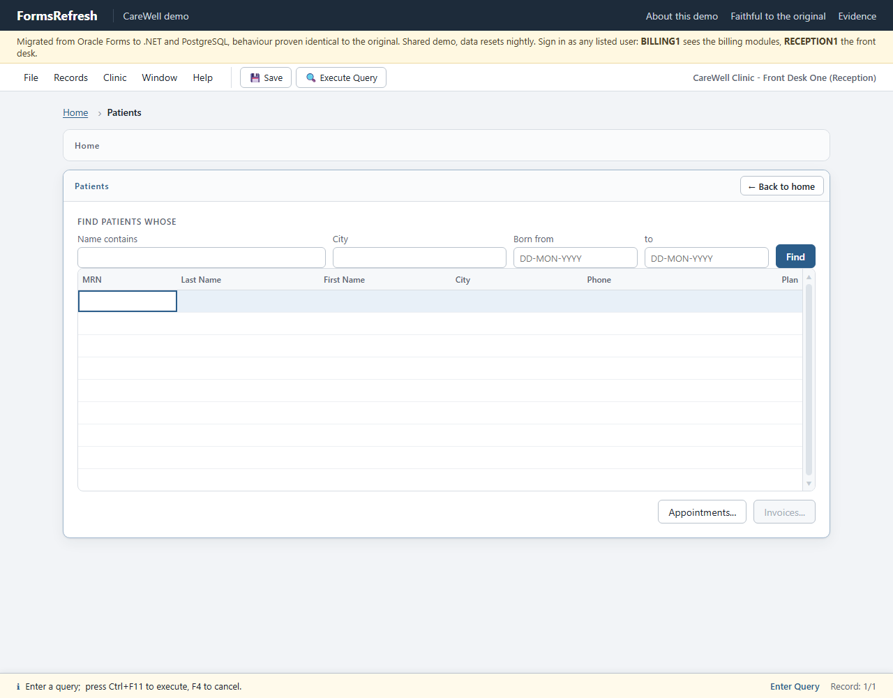 Migrated (.NET, PostgreSQL), step 04-enter-query