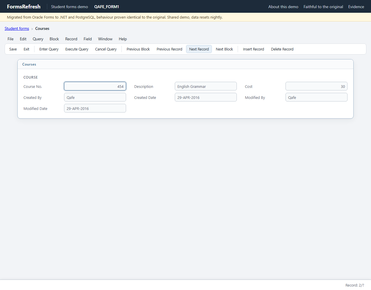Migrated (.NET, PostgreSQL), step 01-next